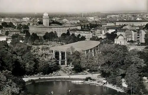 Germany Karlsruhe im B. Blick auf Schwarzwaldhalle und Stadt
