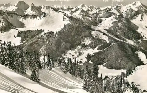 Germany Spitzingsee Rosskopf und Lyra ski-abfahrt gegen Risserkogel, Plankenstein, Setzberg und Wallberg