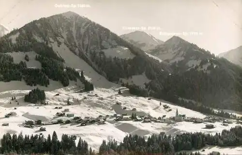 Austria Kleinwalsertal general view winter scenery