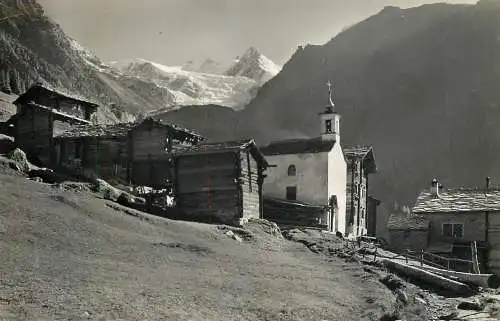 Switzerland Gasenried ob Grachen u. St. Niklaus Riedgletscher, Nadelhorn, Durrenhorn