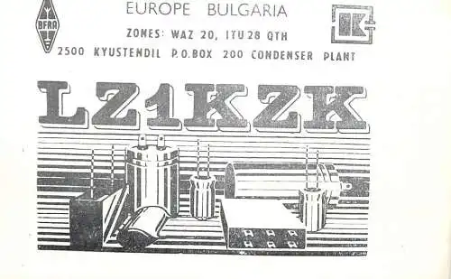 Bulgaria Radio Amateur QSL Post Card Y03CD LZ1KZK 1984