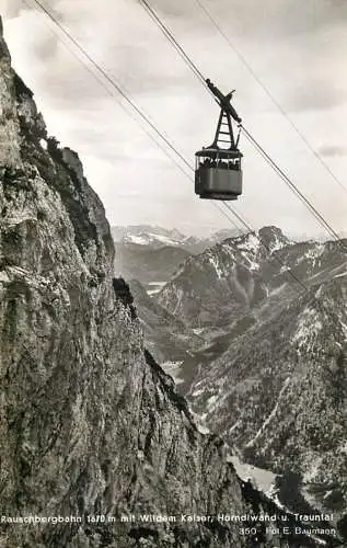 Austria Rauschbergbahn mit Wildem Kaiser Hondlwand und Trauntal