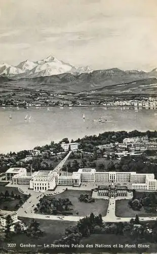 Switzerland Geneve Nouveau Palais des Nations vue aerienne