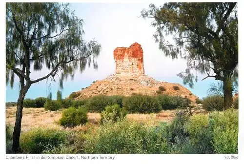 Postcard Australia Northern Territory Chambers Pillar in der Simpson desert