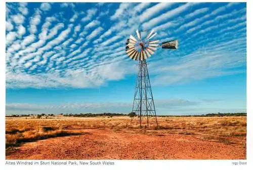 Postcard Australia New South Wales Altes Windrad in Sturt National Park windmill