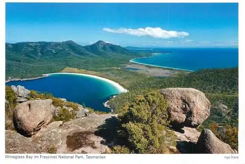 Postcard Australia Tasmania Wineglass Bay im Freycinet National Park