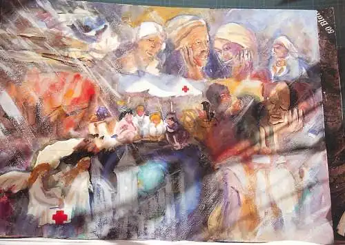Fine arts postcard painting Jungsoon BuchnerHelfende Engel