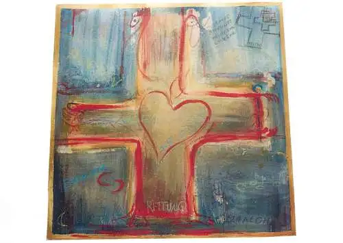 Fine arts postcard painting Annemarie Mutsch Engel Geschutzt