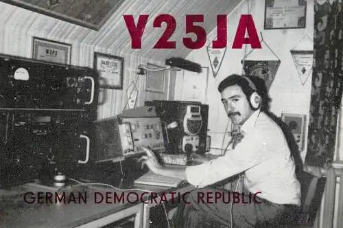 German Democratic Republic Radio Amateur QSL Card Y03CD Y25JA 1984