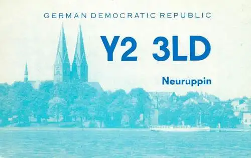 German Democratic Republic Radio Amateur QSL Card Y03CD Y23LD 1984