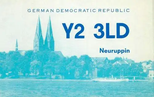 German Democratic Republic Radio Amateur QSL Card Y03CD Y23LD 1984