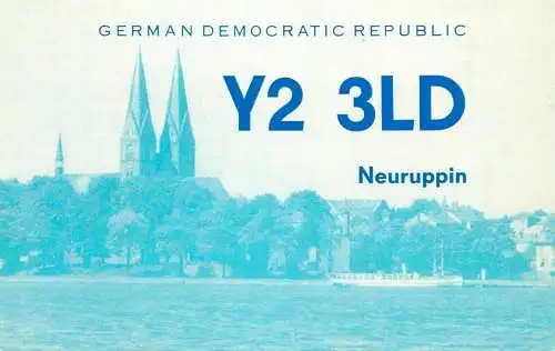 German Democratic Republic Radio Amateur QSL Card Y03CD Y23LD 1984