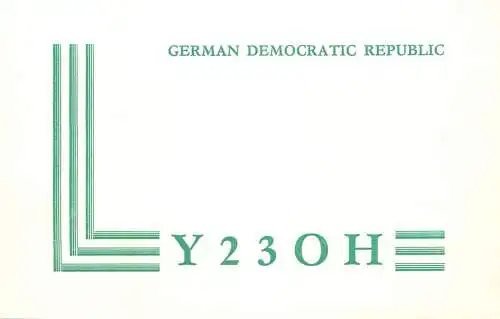 German Democratic Republic Radio Amateur QSL Card Y03CD Y23OH 1983