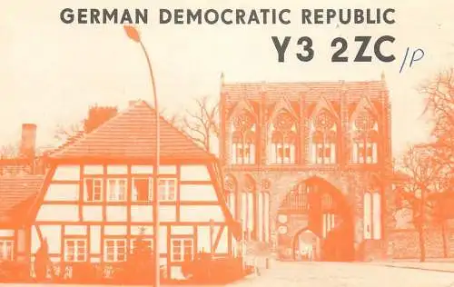 German Democratic Republic Radio Amateur QSL Card Y03CD Y32XC 1983