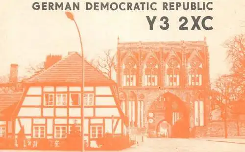 German Democratic Republic Radio Amateur QSL Card Y03CD Y32XC 1983