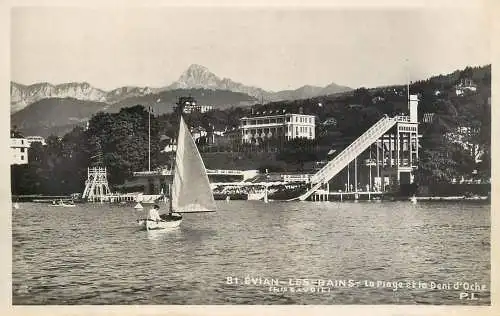 France Evian les Bains La Plage & la Dent d'Oche
