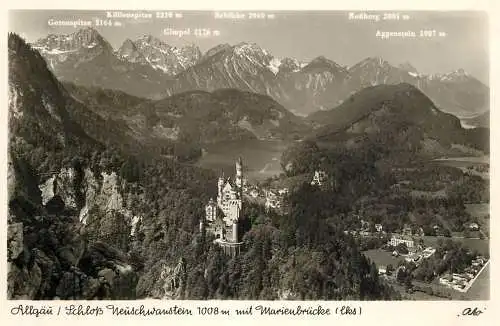 Germany Allgau Schloos Neuschwanstein mit Marienbrucke