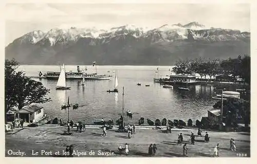 Switzerland Ouchy Le Port & les Alpes de Savoie