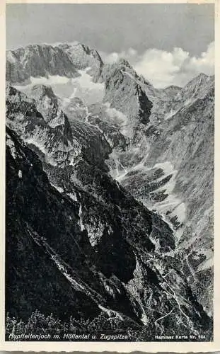 Postcard Austria Haupfleitenjoch Hollental Zugspitze