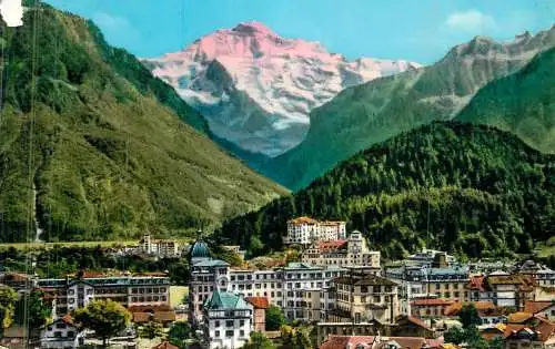 Postcard Switzerland Interlaken und die Jungfrau 1964