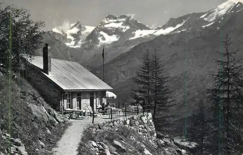 Postcard Switzerland Saas Fee Cafe Gletschergrotte