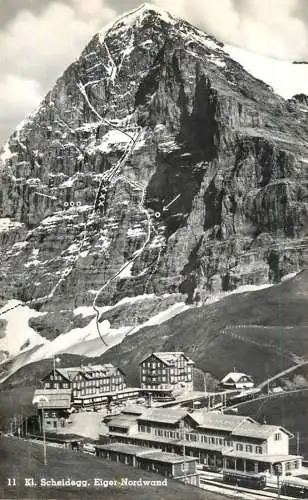 Postcard Switzerland Scheidegg Eiger Nordwand