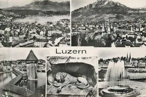 Postcard Switzerland Luzrn tower