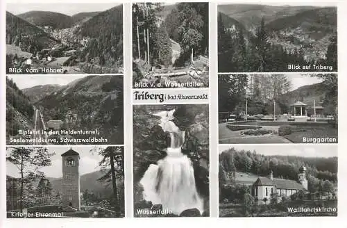 Postcard Germany Triberg Schwarzwald Wasserfalle