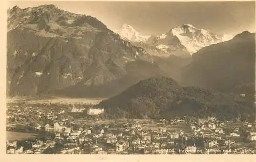 Switzerland Interlaken Monch & Jungfrau general view