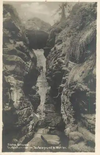 Postcard Germany Sachs Schweiz Teufelsgrund