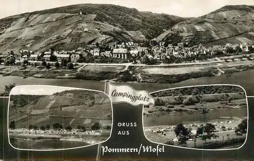 Postcard Germany Campingplatz Pommern Mofel