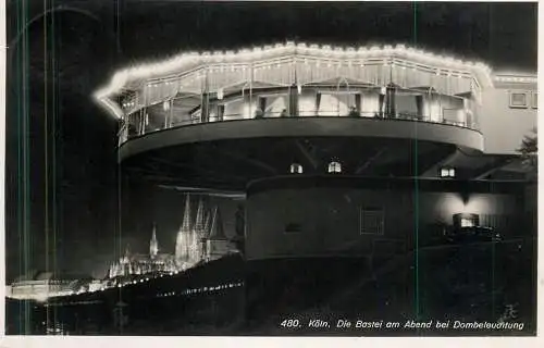 Postcard Germany Koln Dombeleuchtung