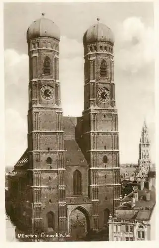 Postcard Germany Munchen Frauenkirche