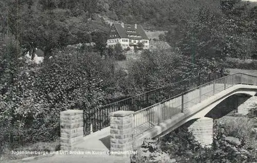 Postcard Germany Gemund Eifel  bridge