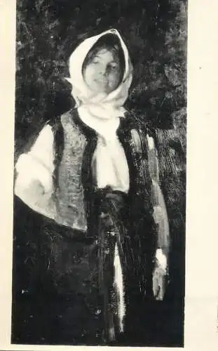 Postcard Romania Nicolae Grigorescu taranca voioasa