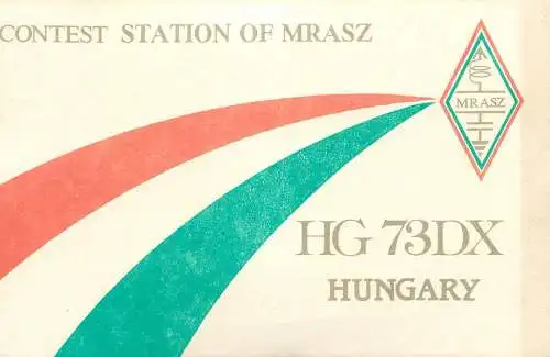 QSL Card HUNGARY Radio Amateur Station HG73DX HA6NF Y03CD i