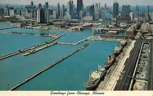 USA Chicago IL panorama with the waterfront skyline