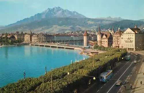 Switzerland Luzern mit Pilatus bus