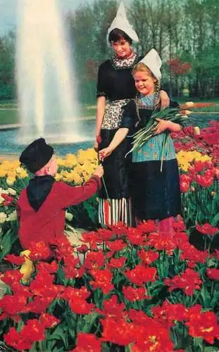 Netherlands flowers ethnic types folklore clothing
