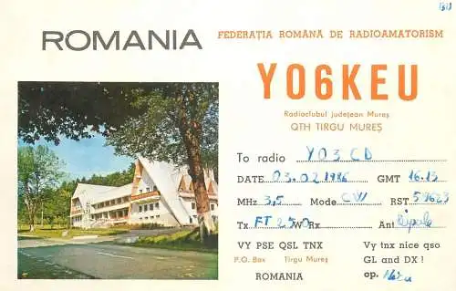 QSL Card ROMANIA Radio Amateur Station YO6KEU Nicu
