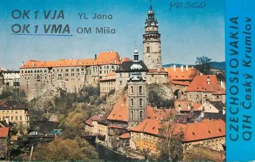 QSL Card Czechoslovakia Radio Amateur Station OK1VJA Y03CD 1986 Jana