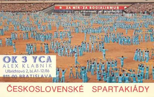 QSL Card Czechoslovakia Radio Amateur Station OK3KAG Y03CD 1984 Laco