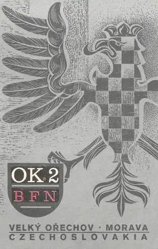 QSL Card Czechoslovakia Radio Amateur Station OK2BFN Y03CD 1987 Tomas Mikeska