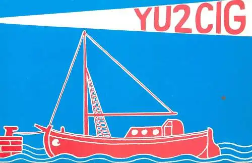 QSL Card Yugoslavia Amateur Radio Station YU2CIG 1983 Y03CD Ivan