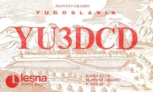 QSL Card Yugoslavia Amateur Radio Station YU3DCD 1983 YO3CD