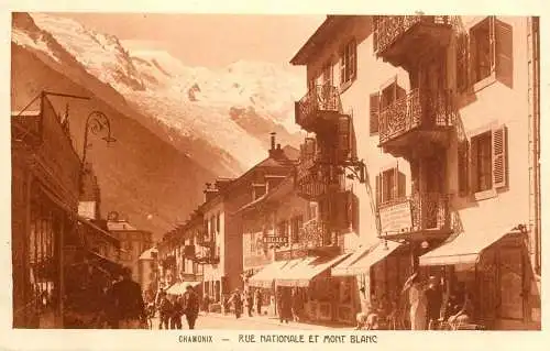 Chamonix Mont Blanc rue nationale 1928