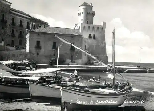 Sailing & navigation themed postcard S. Maria di Castellabate tower Sailing Vessels