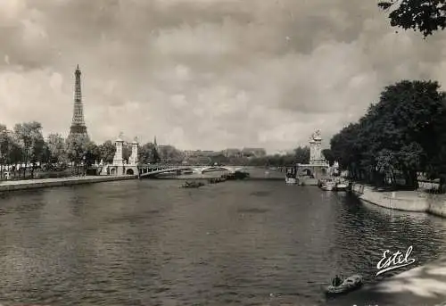 Sailing & navigation themed postcard Paris Seine barge