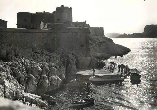 Sailing & navigation themed postcard Marseille If castle cruise ship