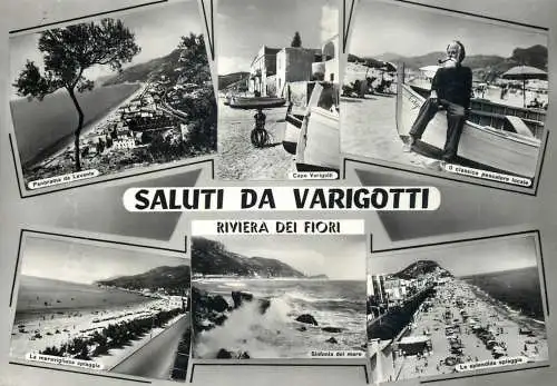 Sailing & navigation themed postcard Varigotti fishing boats